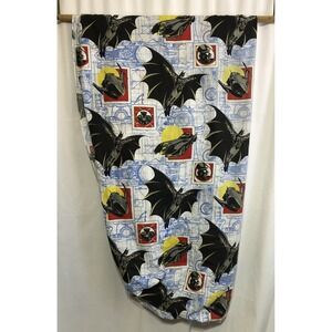 The‎ Bibb Company Batman Returns Fitted Sheet Twin Blue White 1992 Vintage Print